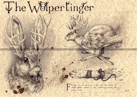 Medium Wolpertinger German Folklore Art Print | Etsy