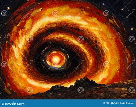 Singularity Awakens: a Black Hole Painting in the Digital Age Stock Illustration - Illustration ...