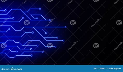 Neon Light. Circuit Board Sign Icon. Technology Scheme Square Symbol. Illustration Glowing ...