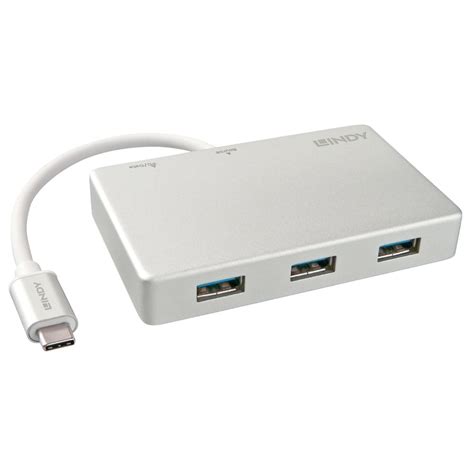 3 port USB 3.1 Type C Hub with Power Delivery - from LINDY UK