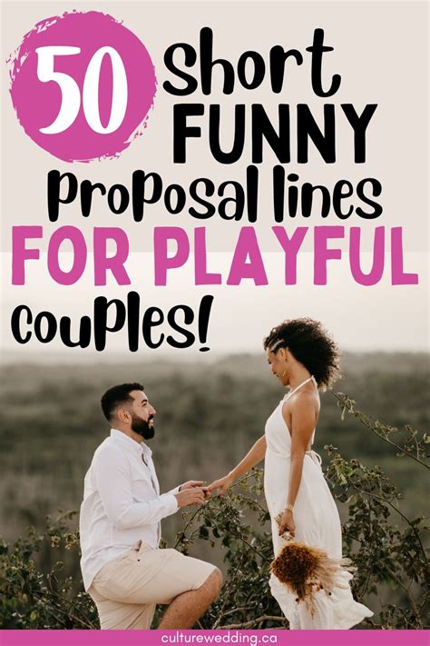 50 Short Funny Proposal Lines For Playful Couples