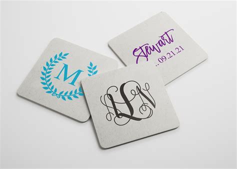 Personalized Wedding Coasters, Wedding Reception, Bridal Shower ...