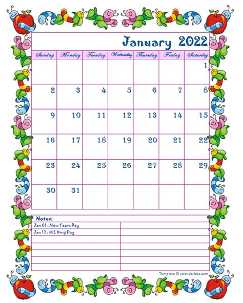 2022 Printable Calendar Kindergarten - May Calendar 2022