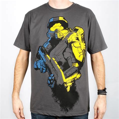 tee-halo-masterchiefillustration-front.jpg (800×800) | T shirt, Shirts, Halo