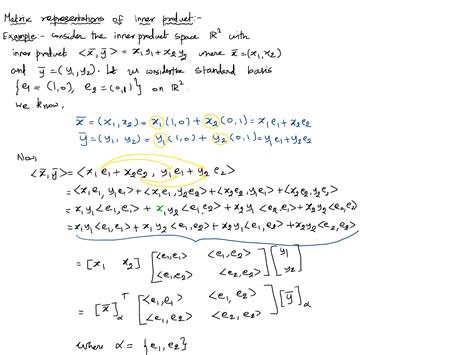 SOLUTION: Matrix representation of inner product - Studypool