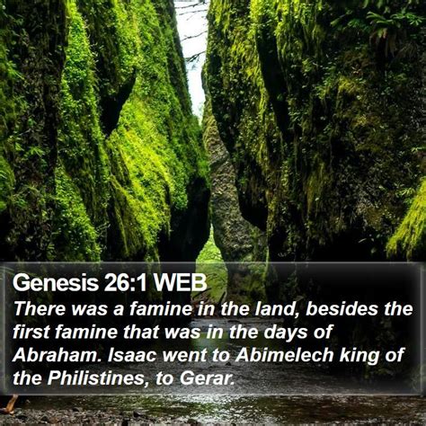 Genesis 26:1 WEB - There was a famine in the land, besides the first