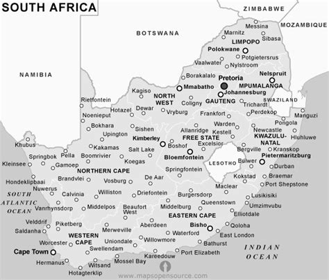 South Africa Country Profile | Free Maps of South Africa | Open Source Maps of South Africa ...