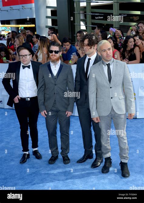 Musical group Fall Out Boy arrives for the MTV Movie Awards at Nokia Theatre L.A. Live in Los ...