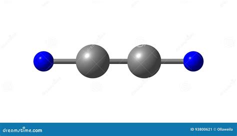 Cyanogen Molecular Structure Isolated on White Stock Illustration - Illustration of toxic ...