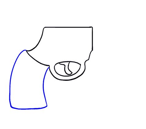 How to Draw a Cartoon Revolver | Easy Drawing Guides