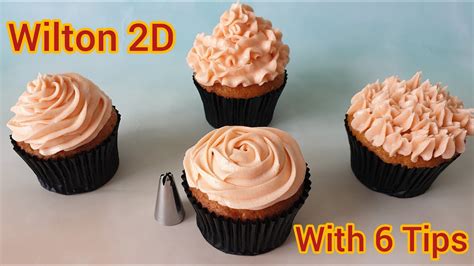 Wilton 2D Piping Tutorial | Cupcake icing with Wilton 2d Tip | With 6 tips and tricks - YouTube