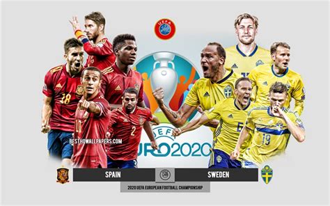 Download wallpapers Spain vs Sweden, UEFA Euro 2020, Preview, promotional materials, football ...