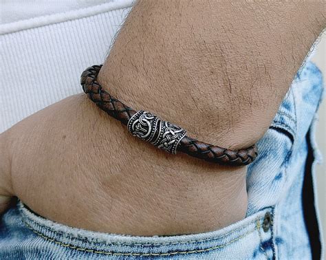 Mens Bracelet Mens Celtic Bracelet Irish Leather Bracelet Mens - Etsy UK