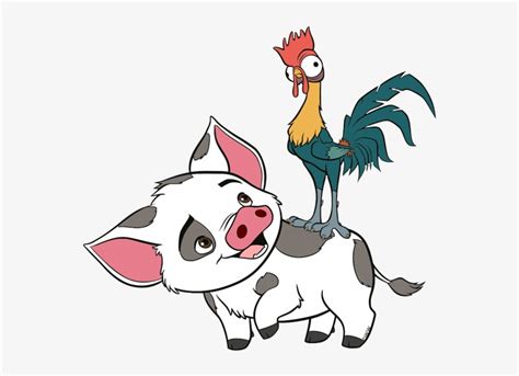 Moana Transparent Hehe Chicken - Moana Pua And Hei Hei Transparent PNG - 565x515 - Free Download ...