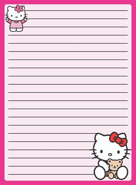 Letter Paper Cute - 10 Free PDF Printables | Printablee | Hello kitty printables, Hello kitty ...