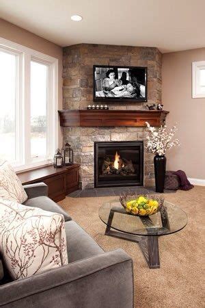 Chimenea | Corner fireplace living room, Living room with fireplace ...