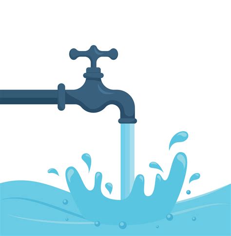 Water tap with a drop of pure water, logo, icon. Vector illustration 21213640 Vector Art at Vecteezy