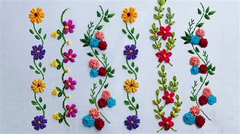 Flower Border Embroidery Designs