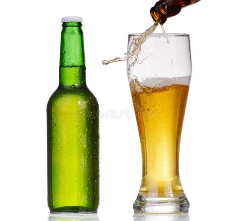 Beer Bottle with Drops Isolated Stock Image - Image of bottle, froth: 124940337