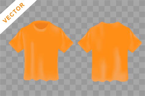 naranja, blanco camiseta realista Bosquejo. frente y espalda lados, corto manga camisa para ...