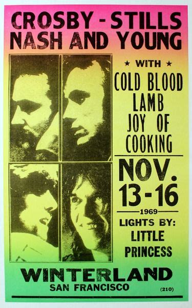 Crosby, Stills, Nash, and Young - Winterland - November 13 - 16, 1969 (Poster) - Amoeba Music