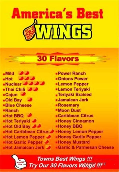 america's best wings menu wing flavors - Kyoko Hagan