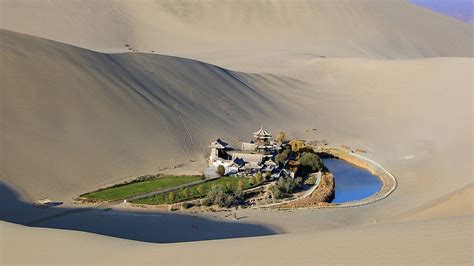 Oasis - Gobi Desert : r/pics