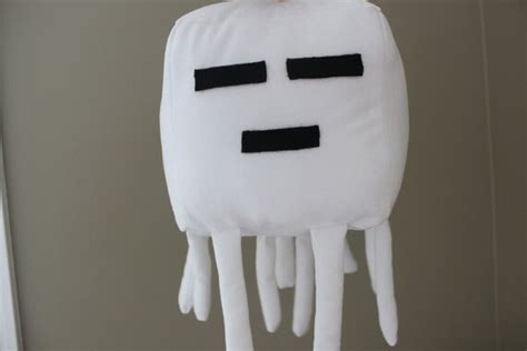 Minecraft Ghast Mob Plush Jellyfish Toy with Tentacles