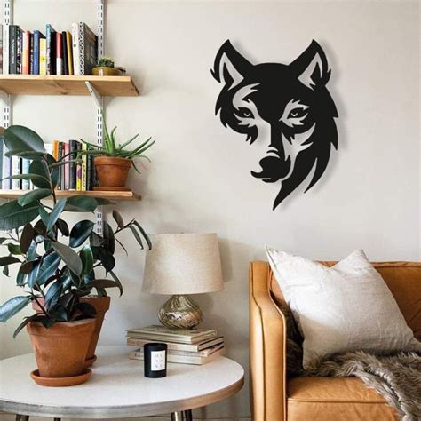 Swirly Wolf Wood Wall Art Geometric Dynamic Wolf Wall Decor - Etsy