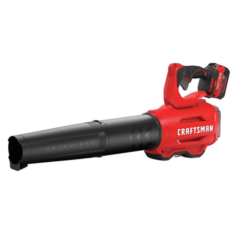 CRAFTSMAN V20 20-volt Max Lithium Ion 350-CFM 100-MPH Brushless Cordless Electric Leaf Blower ...