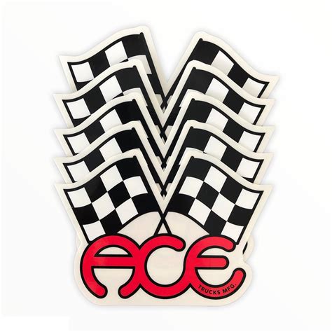 Ace Sticker 5 Pack 4.75" Flags