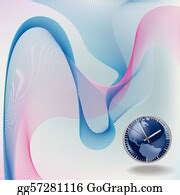 33 Abstract Blue Background With Clock And Earth Map Clip Art | Royalty Free - GoGraph