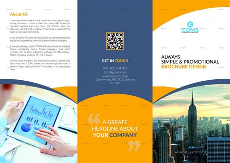 76+ Premium & Free Business Brochure Templates Psd To intended for Single Page Brochure ...