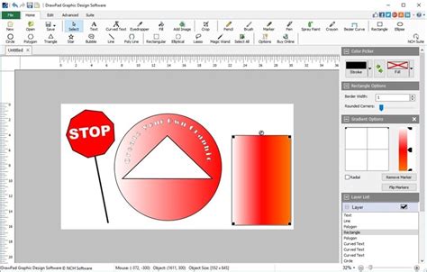 DrawPad Graphic Editing Software Screenshots