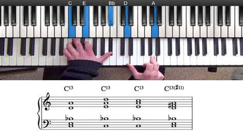 Jazz Piano Chords - Extensions 9ths, 11ths & 13ths - YouTube