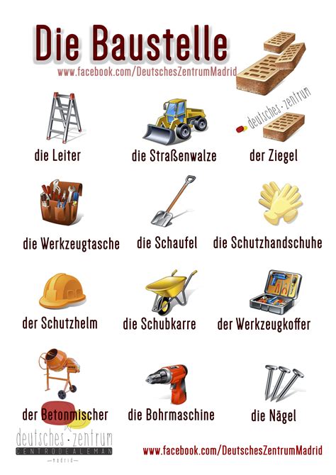 Baustelle Deutsch Wortschatz Grammatik | Learn german, German language ...