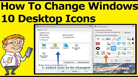 How To Change Windows 10 Desktop Icons - YouTube