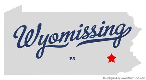 Map of Wyomissing, PA, Pennsylvania