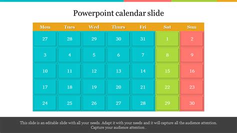 Review Of Powerpoint Monthly Calendar Template References - Elgheko