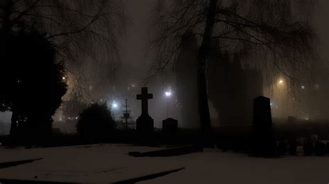 Graveyard | Arvid Axelsson | Graveyard, Cemetery, Scary halloween backgrounds