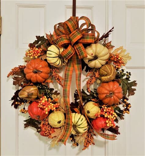 Fall Wreath Autumn Wreath Front Door Wreath Thanksgiving - Etsy | Fall ...