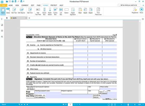 Irs Form 8379 Fillable - Printable Forms Free Online