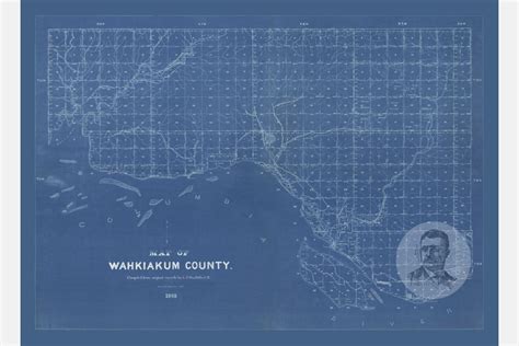 Vintage Wahkiakum County Map 1898 Old Map of Wahkiakum | Etsy