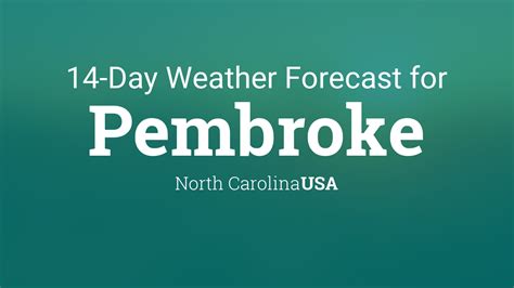 Pembroke, North Carolina, USA 14 day weather forecast