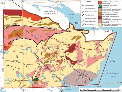 Simplified geological map of the Tehery-Wager area (modified from... | Download Scientific Diagram