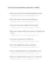 Who VS Whom Worksheet - ESL worksheet by kunkun015