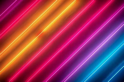 Premium Photo | Vibrant Neon Light Stripes Background in Pink Orange Yellow and Blue Colors for ...