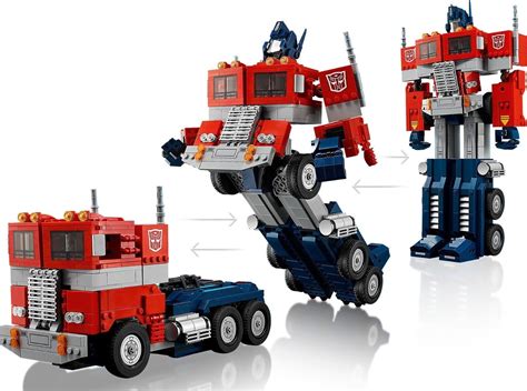 LEGO 10302 Icons Optimus Prime Transformers Robot Model Set ...