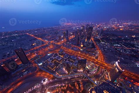 Dubai night skyline 11260214 Stock Photo at Vecteezy