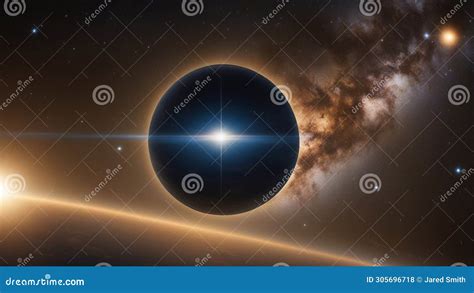 Planet in Space a Space View of the Earth and the Milky Way Galaxy. the Image Shows a Close Up ...